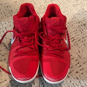 Nike Kids Red and Silver Sneakers